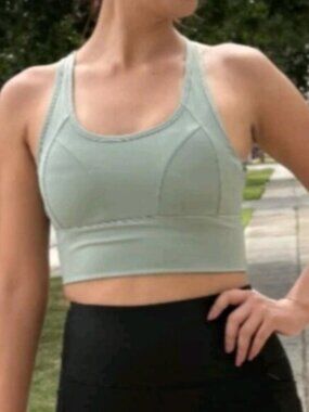 OTOS Athletic Sport Bra Crop Top Racerback High Support Padded Green Various